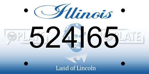 524I65 Illinois License Plate