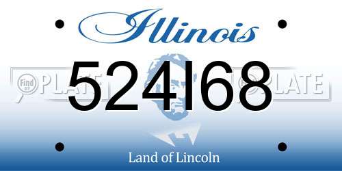 524I68 Illinois License Plate