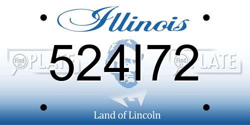 524I72 Illinois License Plate