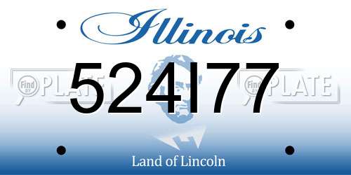 524I77 Illinois License Plate