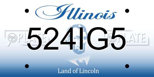 524IG5 Illinois License Plate