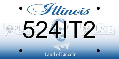 524IT2 Illinois License Plate