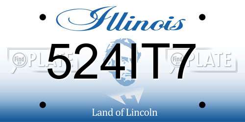 524IT7 Illinois License Plate