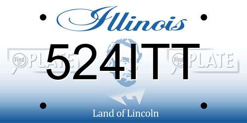 524ITT Illinois License Plate