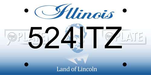 524ITZ Illinois License Plate