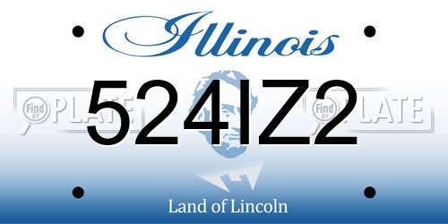 524IZ2 Illinois License Plate