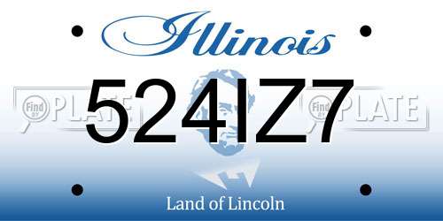 524IZ7 Illinois License Plate