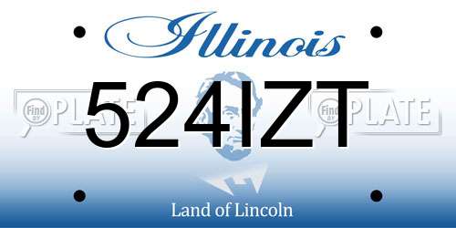 524IZT Illinois License Plate
