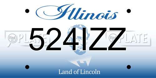 524IZZ Illinois License Plate