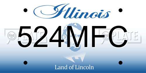 524MFC Illinois License Plate