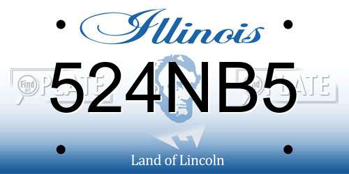 524NB5 Illinois License Plate