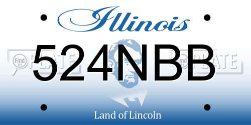 524NBB Illinois License Plate