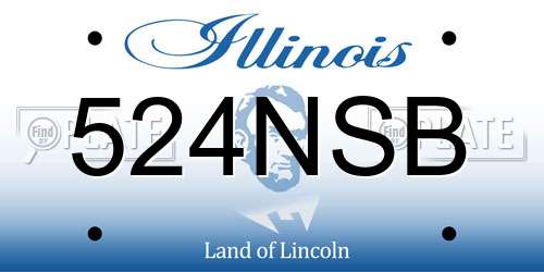 524NSB Illinois License Plate
