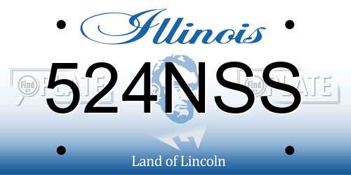 524NSS Illinois License Plate