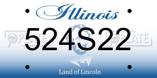 524S22 Illinois License Plate
