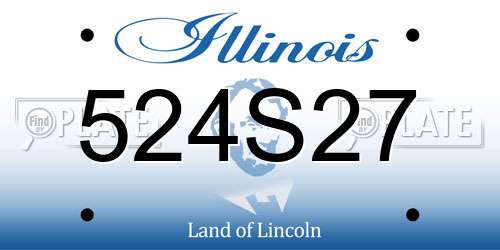 524S27 Illinois License Plate