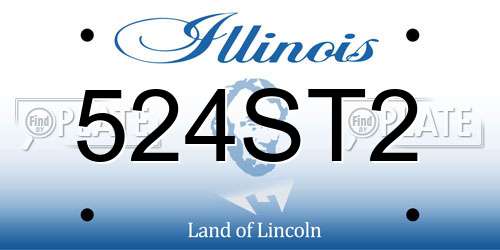 524ST2 Illinois License Plate