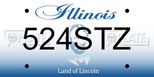 524STZ Illinois License Plate