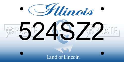 524SZ2 Illinois License Plate