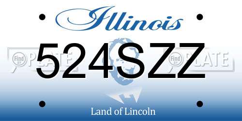 524SZZ Illinois License Plate