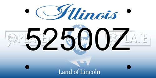 52500Z Illinois License Plate