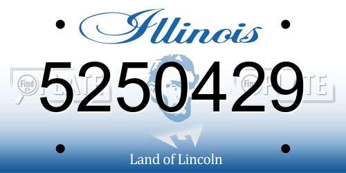 5250429 Illinois License Plate