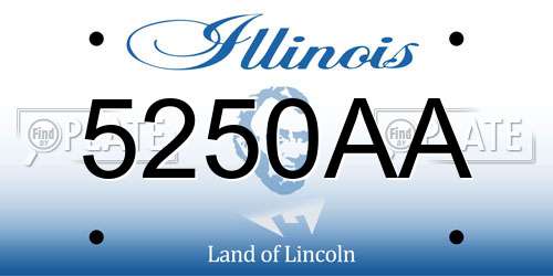 5250AA Illinois License Plate