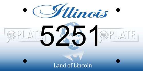 5251 Illinois License Plate