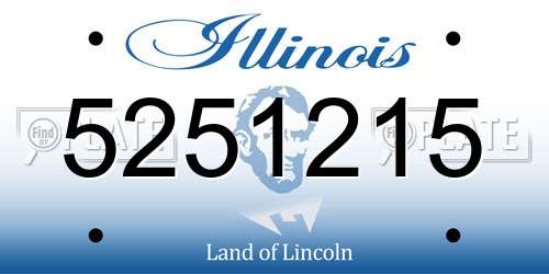 5251215 Illinois License Plate