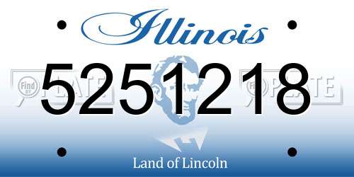 5251218 Illinois License Plate