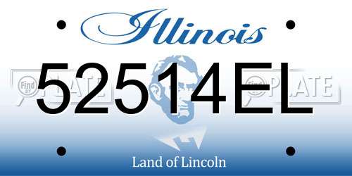 52514EL Illinois License Plate