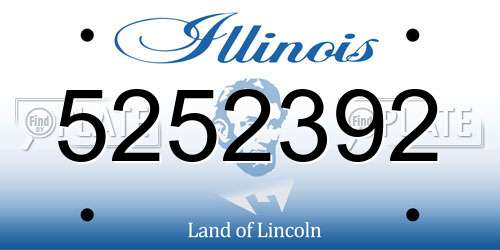 5252392 Illinois License Plate