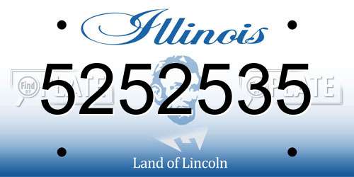 5252535 Illinois License Plate