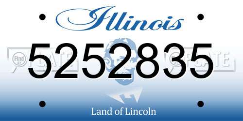 5252835 Illinois License Plate