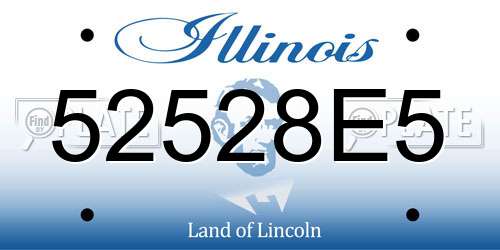 52528E5 Illinois License Plate