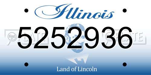 5252936 Illinois License Plate