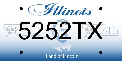 5252TX Illinois License Plate