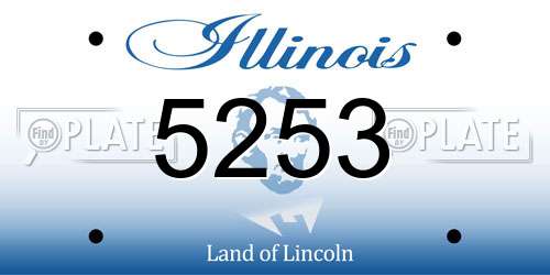 5253 Illinois License Plate