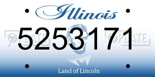 5253171 Illinois License Plate