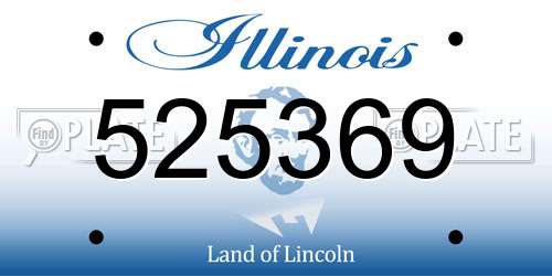 525369 Illinois License Plate