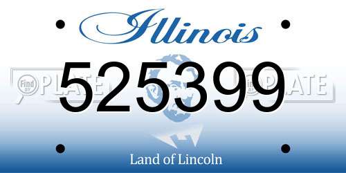 525399 Illinois License Plate