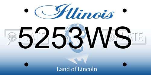 5253WS Illinois License Plate