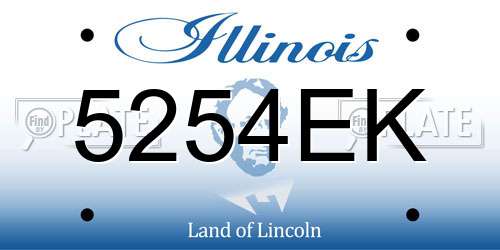 5254EK Illinois License Plate