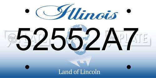 52552A7 Illinois License Plate