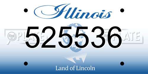 525536 Illinois License Plate