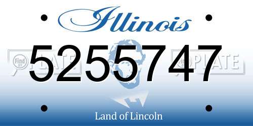 5255747 Illinois License Plate
