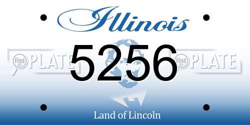 5256 Illinois License Plate