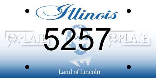 5257 Illinois License Plate