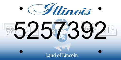 5257392 Illinois License Plate