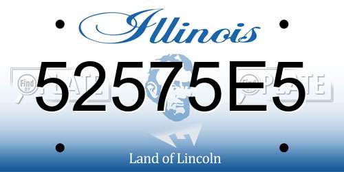52575E5 Illinois License Plate